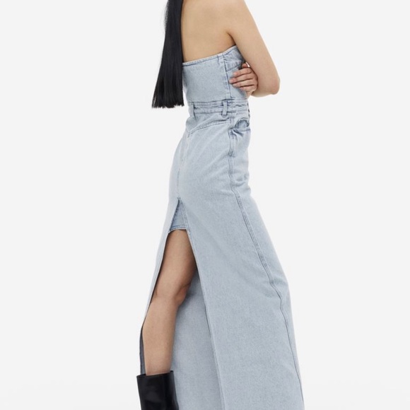 Denim bandeau dress xxs - Picture 5 of 7